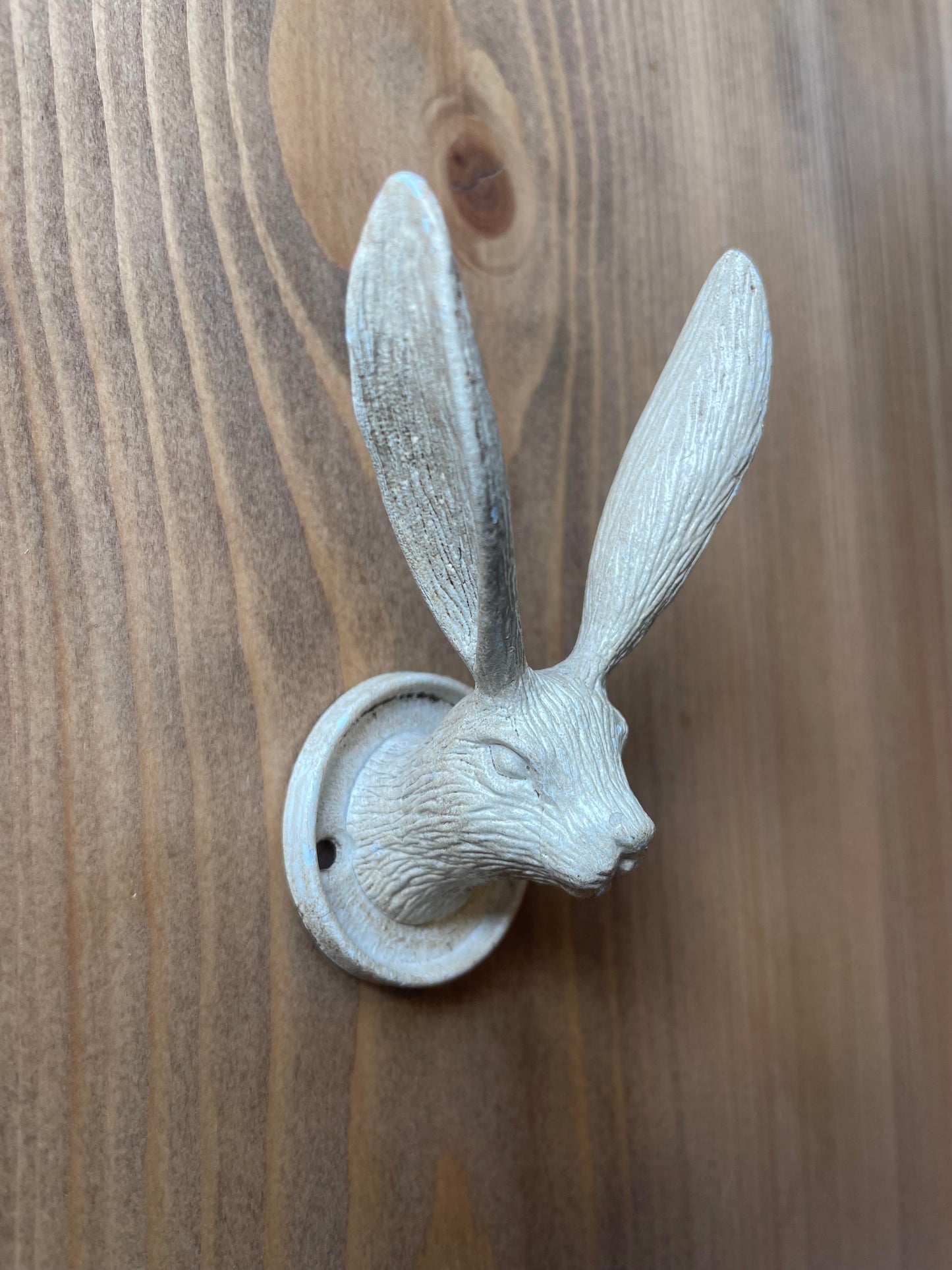 Rustic White Hare Hook