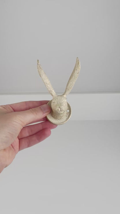 Rustic White Hare Hook